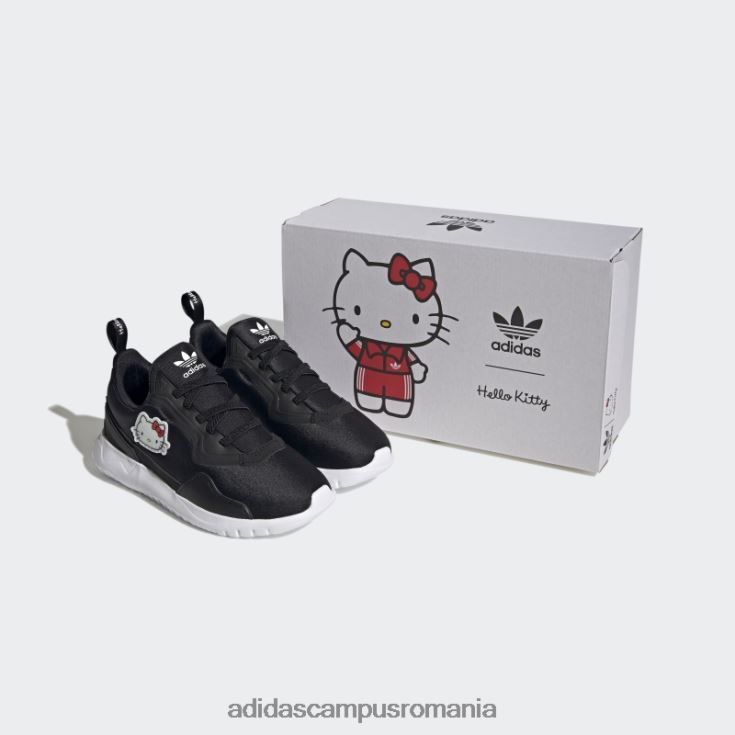 adidas campus romania hello kitty originals pantofi flex negri copii negru/alb/rosu J266N218074