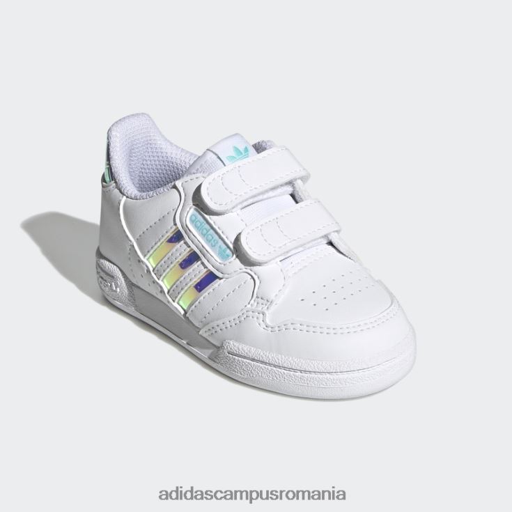 adidas campus romania pantofi albi continental 80 dungi copii alb/aqua J266N218118