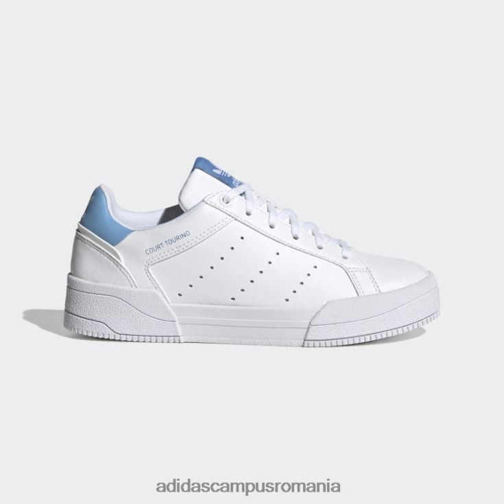 adidas campus romania pantofi albi court tourino copii alb/albastru deschis/negru J266N218065