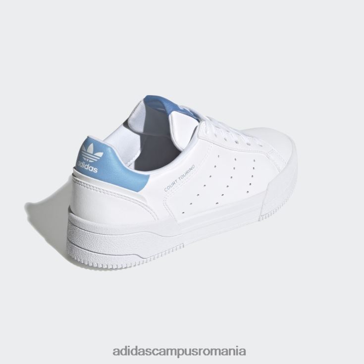 adidas campus romania pantofi albi court tourino copii alb/albastru deschis/negru J266N218065