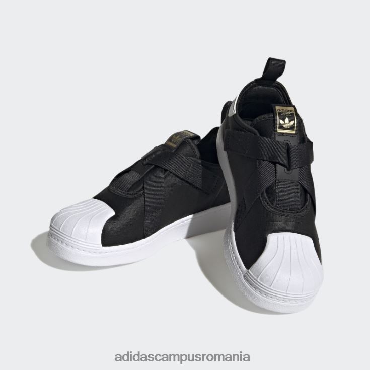adidas campus romania pantofi albi superstar 360 eleganti copii negru/auriu metalic/alb J266N211109