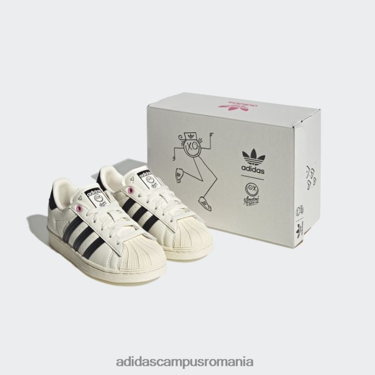adidas campus romania pantofi albi superstar x andré saraiva copii alb negru J266N211530