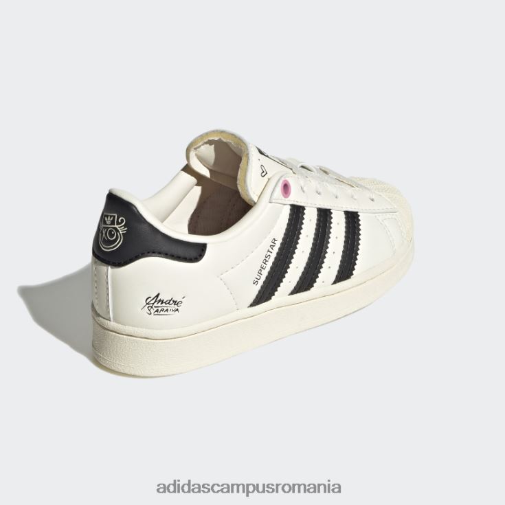 adidas campus romania pantofi albi superstar x andré saraiva copii alb negru J266N211530
