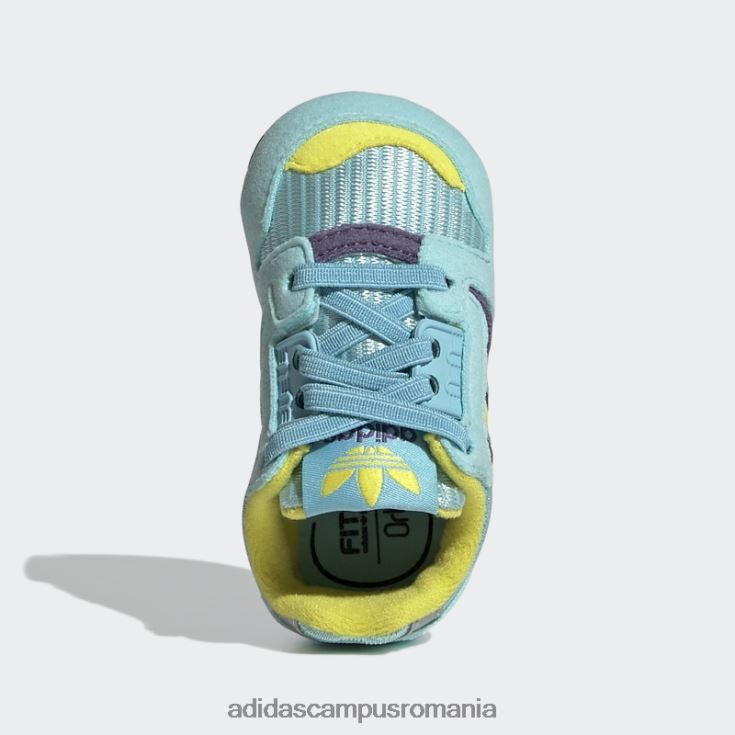 adidas campus romania pantofi aqua zx 8000 copii aqua/shock yellow/tech violet J266N218130