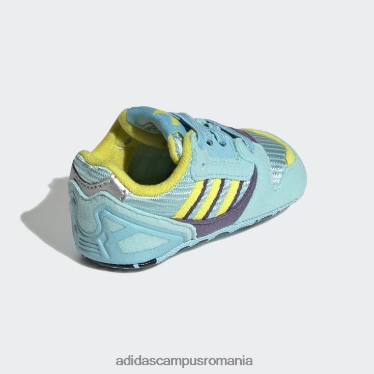 adidas campus romania pantofi aqua zx 8000 copii aqua/shock yellow/tech violet J266N218130