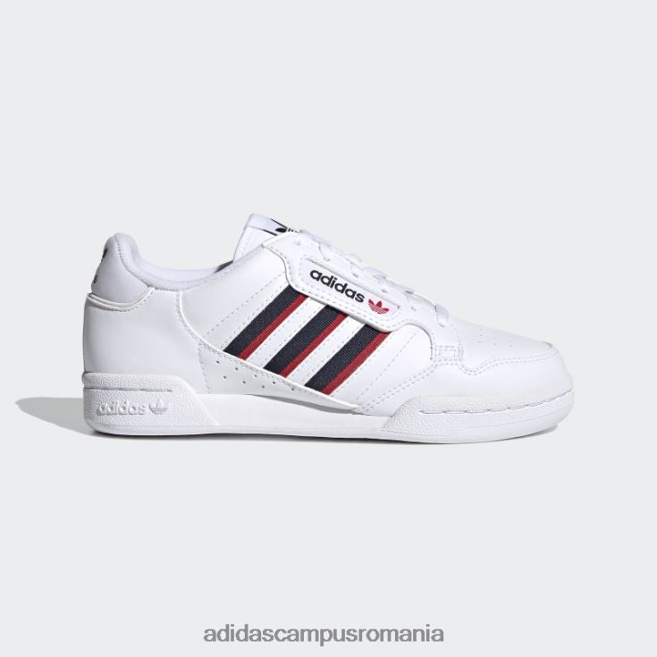 adidas campus romania pantofi continental 80 dungi albi copii alb/marinier/rosu J266N218157