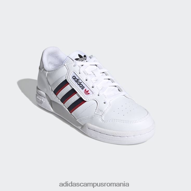 adidas campus romania pantofi continental 80 dungi albi copii alb/marinier/rosu J266N218157