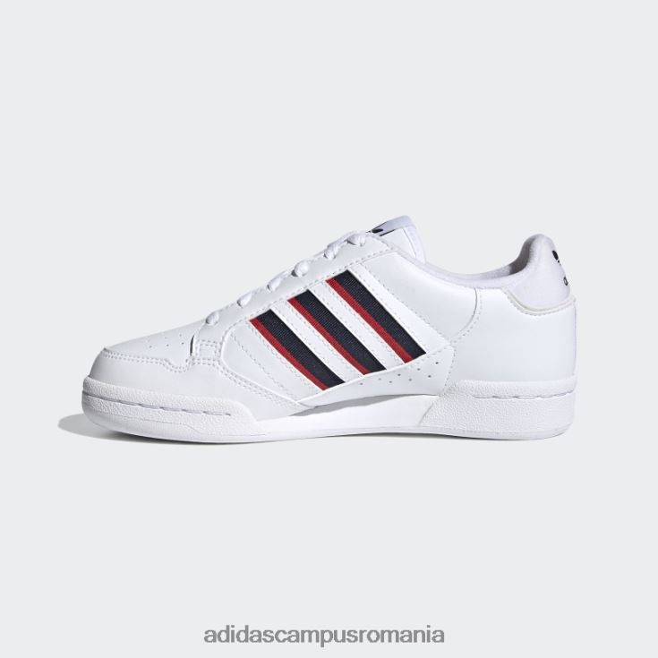 adidas campus romania pantofi continental 80 dungi albi copii alb/marinier/rosu J266N218157