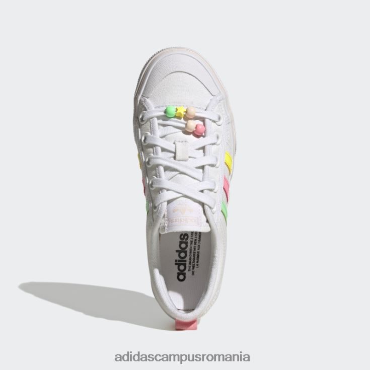 adidas campus romania pantofi cu platformă nizza beam roz copii alb/galben/roz fascicul J266N218075