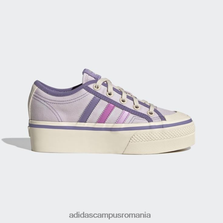 adidas campus romania pantofi cu platformă nizza roz copii roz/liliac/alb J266N218098