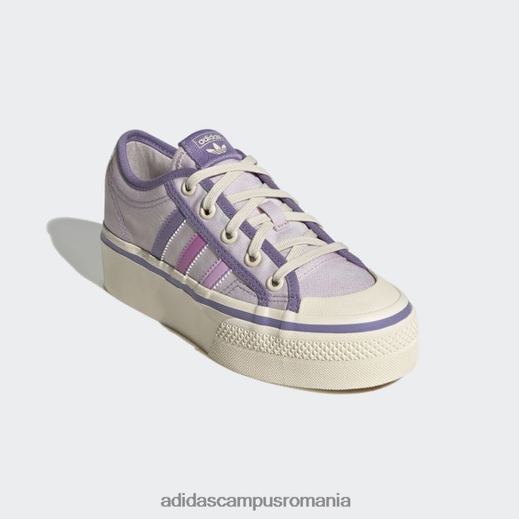 adidas campus romania pantofi cu platformă nizza roz copii roz/liliac/alb J266N218098