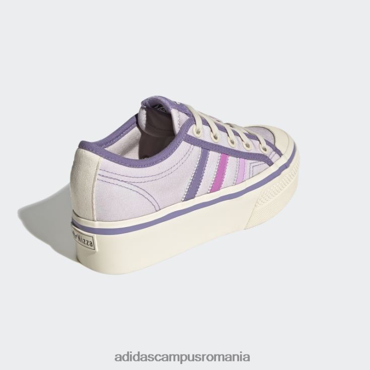 adidas campus romania pantofi cu platformă nizza roz copii roz/liliac/alb J266N218098