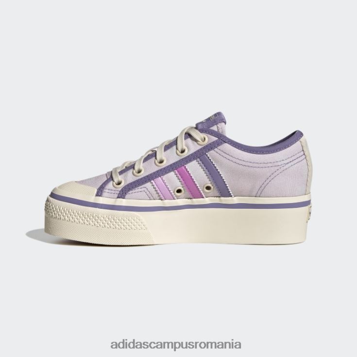 adidas campus romania pantofi cu platformă nizza roz copii roz/liliac/alb J266N218098