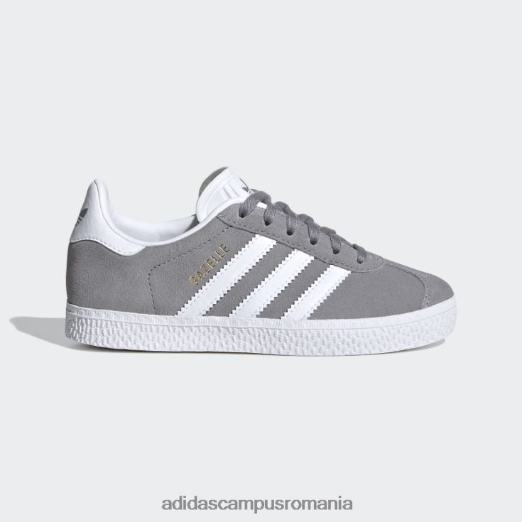 adidas campus romania pantofi gazel gri copii gri/alb/auriu metalic J266N217764