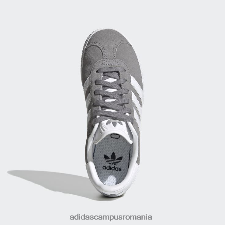 adidas campus romania pantofi gazel gri copii gri/alb/auriu metalic J266N217764
