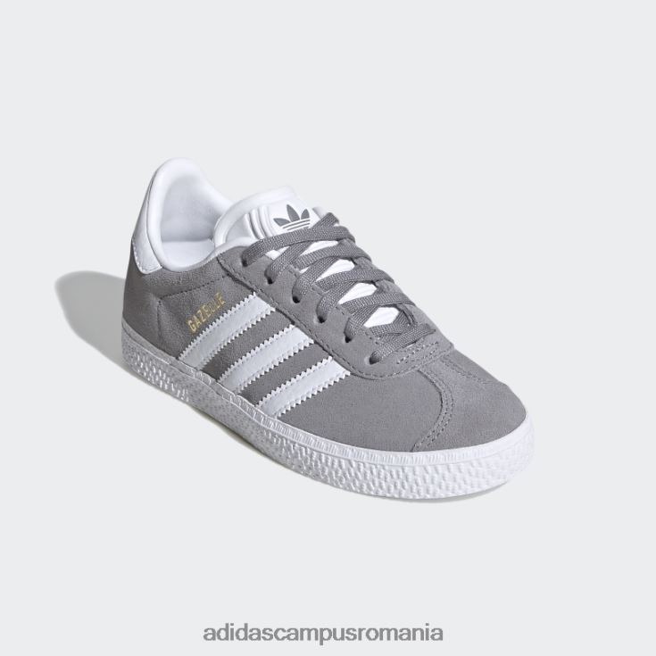 adidas campus romania pantofi gazel gri copii gri/alb/auriu metalic J266N217764