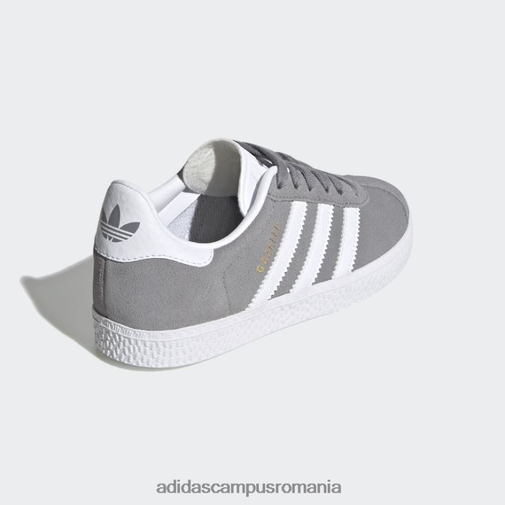 adidas campus romania pantofi gazel gri copii gri/alb/auriu metalic J266N217764