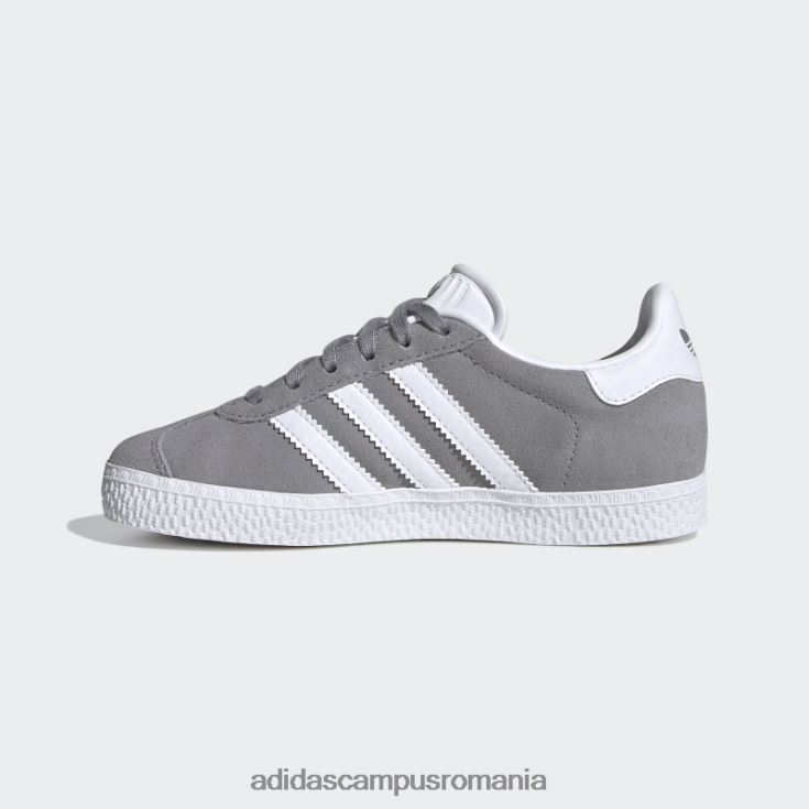 adidas campus romania pantofi gazel gri copii gri/alb/auriu metalic J266N217764