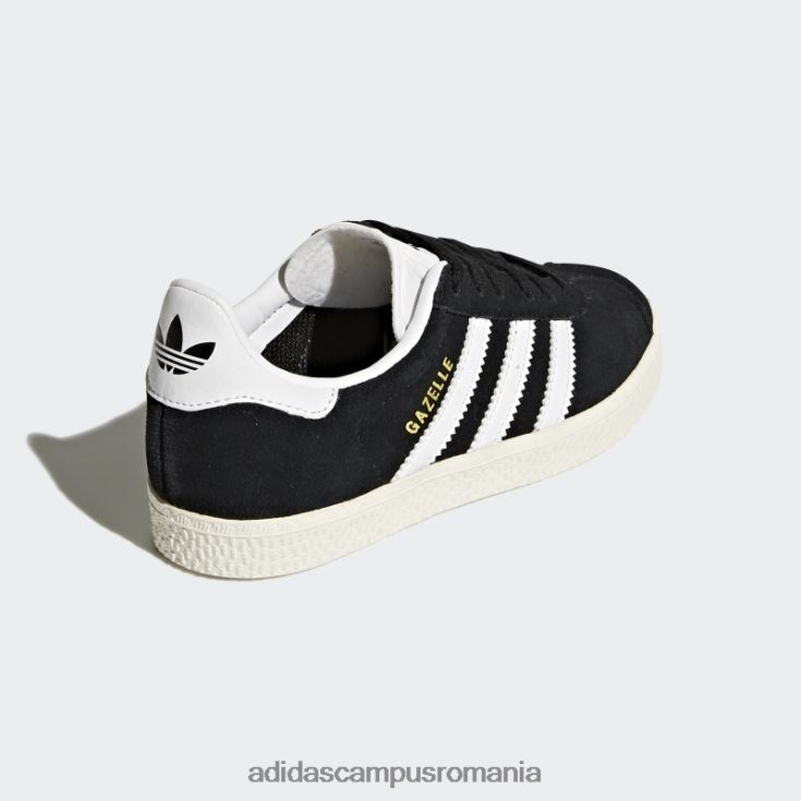 adidas campus romania pantofi gazel metalici aurii copii negru/alb/auriu metalic J266N23521