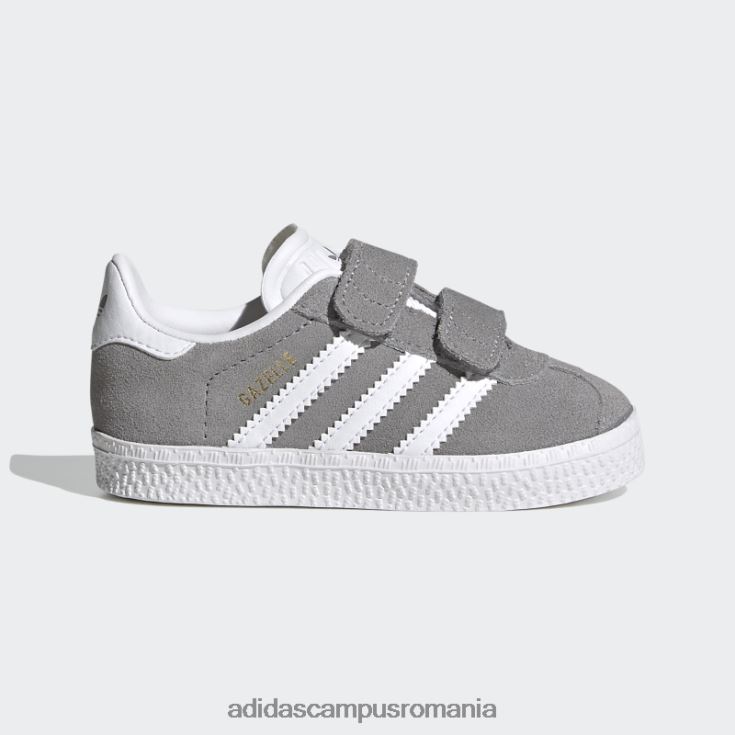 adidas campus romania pantofi gazelle gri adidas copii gri/alb/auriu metalic J266N217826