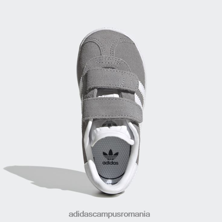 adidas campus romania pantofi gazelle gri adidas copii gri/alb/auriu metalic J266N217826