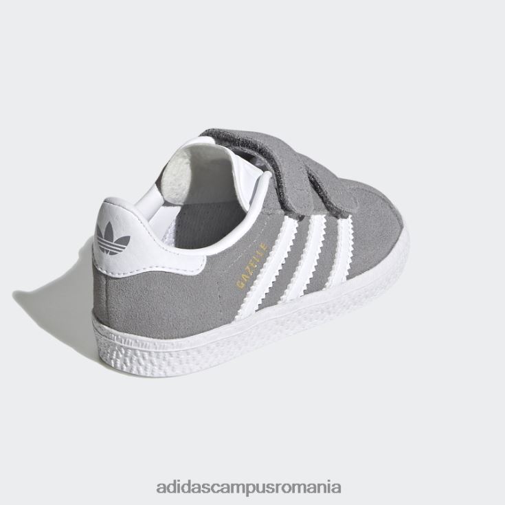 adidas campus romania pantofi gazelle gri adidas copii gri/alb/auriu metalic J266N217826