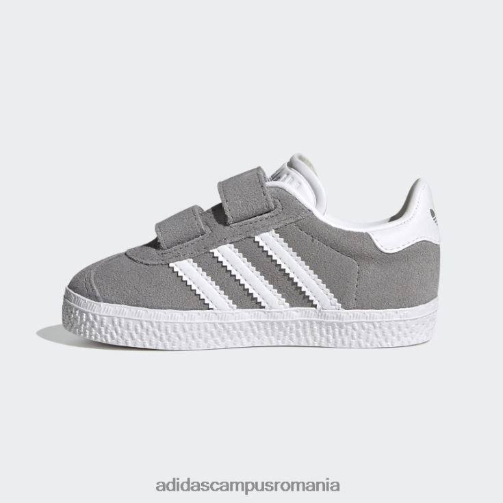 adidas campus romania pantofi gazelle gri adidas copii gri/alb/auriu metalic J266N217826