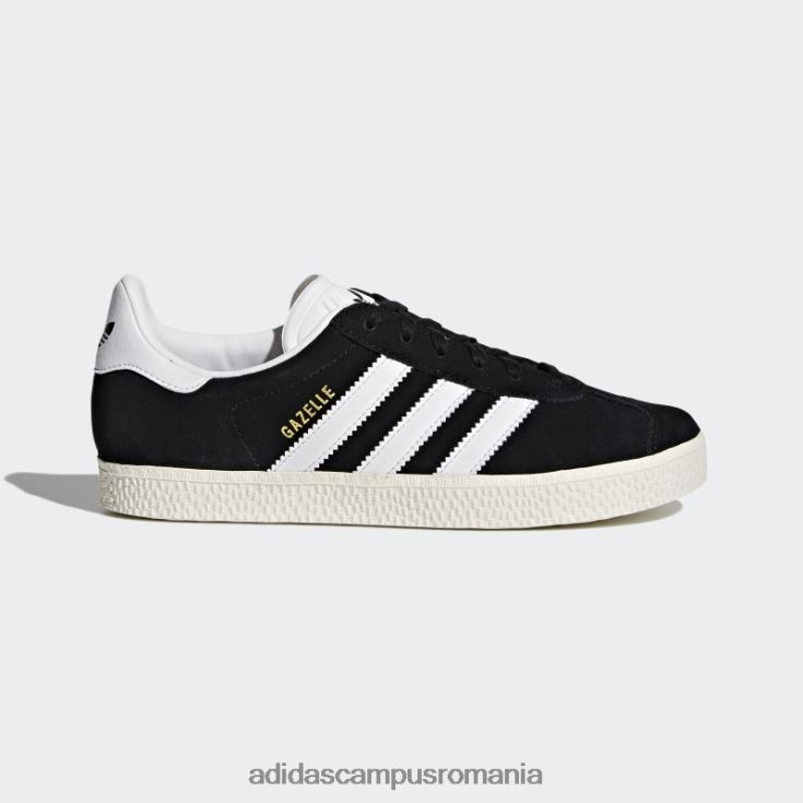 adidas campus romania pantofi gazelle încălțăminte albă copii negru/alb încălțăminte/auriu J266N217616