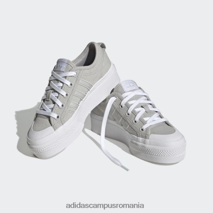 adidas campus romania pantofi gri nizza platformă adidas copii gri/alb J266N217859