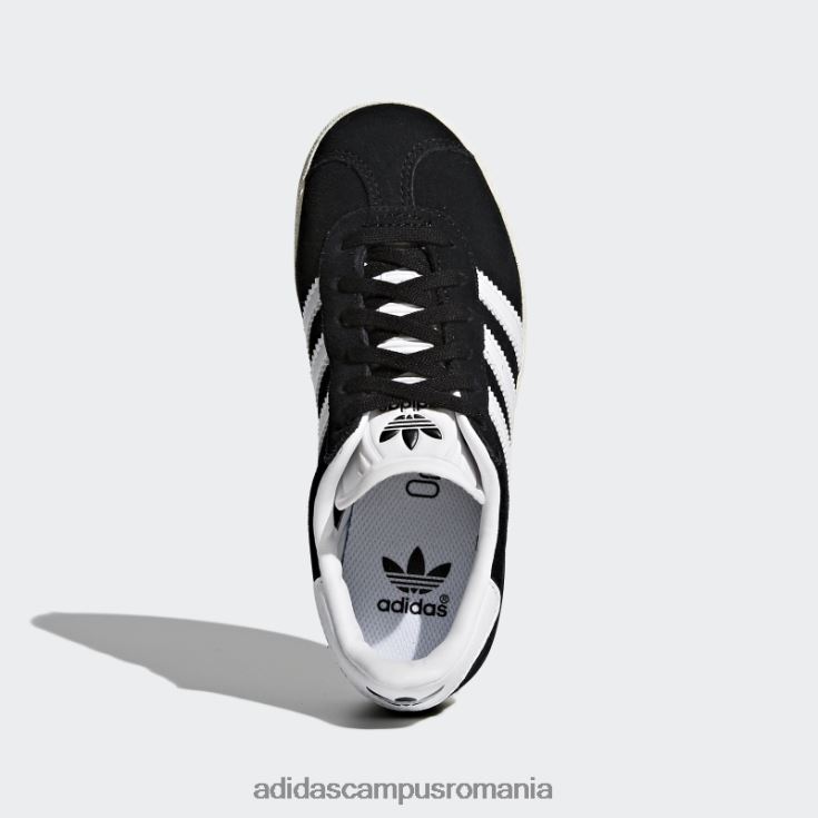 adidas campus romania pantofi negri gazelle copii negru/alb/auriu metalic J266N217782