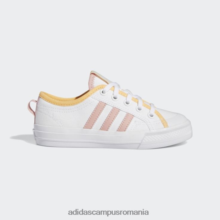 adidas campus romania pantofi nizza chihlimbar fierbinte copii alb/mov/chihlimbar J266N218101