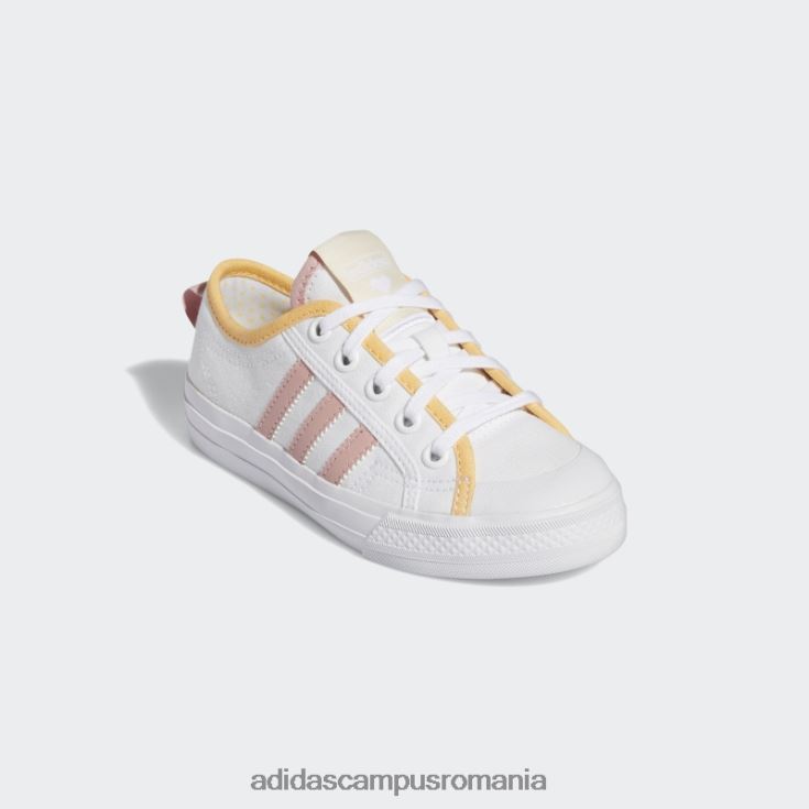adidas campus romania pantofi nizza chihlimbar fierbinte copii alb/mov/chihlimbar J266N218101
