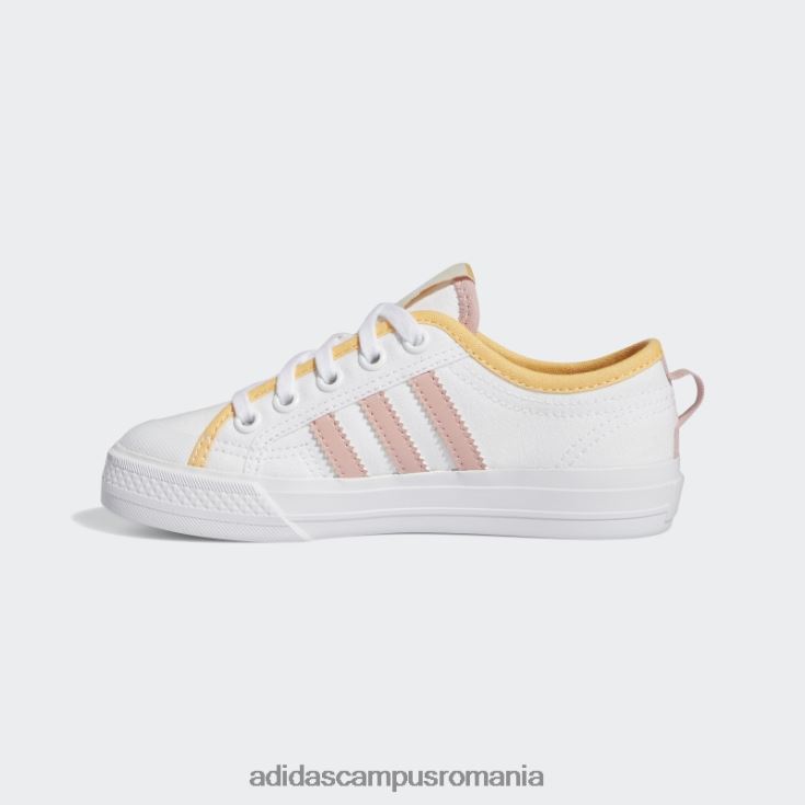 adidas campus romania pantofi nizza chihlimbar fierbinte copii alb/mov/chihlimbar J266N218101