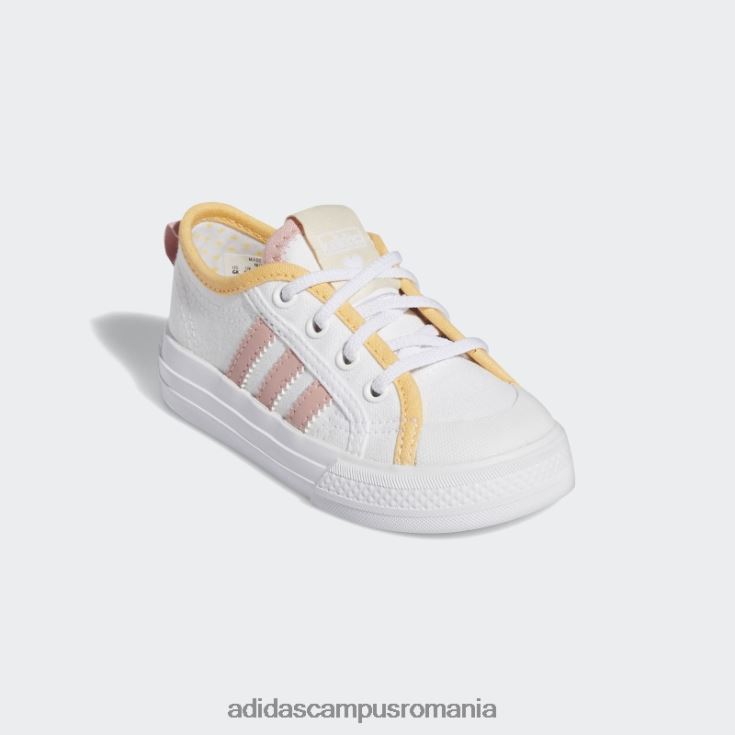 adidas campus romania pantofi nizza chihlimbar fierbinte copii alb/mov/chihlimbar J266N218202