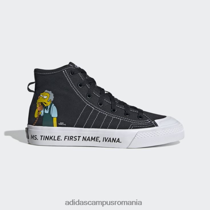 adidas campus romania pantofi nizza hi rf negri copii alb negru J266N218199