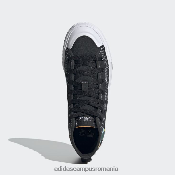 adidas campus romania pantofi nizza hi rf negri copii alb negru J266N218199