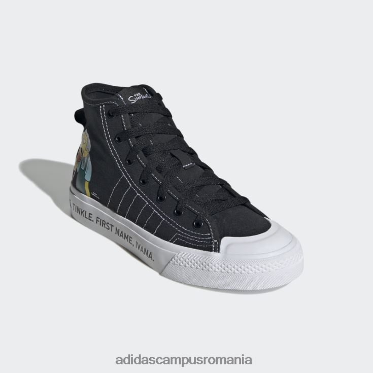 adidas campus romania pantofi nizza hi rf negri copii alb negru J266N218199