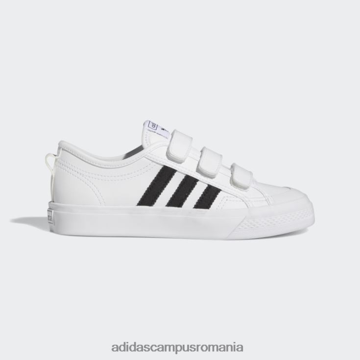 adidas campus romania pantofi nizza moda neagra copii alb negru J266N218185