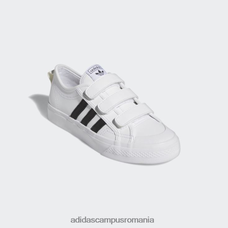 adidas campus romania pantofi nizza moda neagra copii alb negru J266N218185