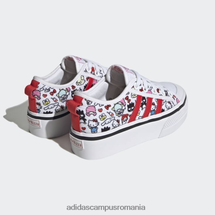 adidas campus romania pantofi roșii eleganti cu platformă nizza copii alb/negru/rosu J266N217730