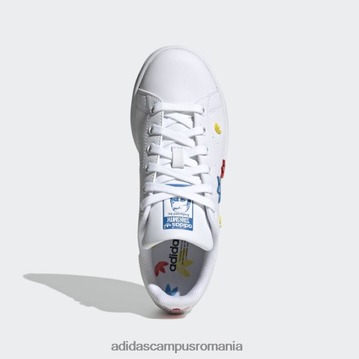 adidas campus romania pantofi stan smith roșii copii alb/rosu/albastru J266N218258