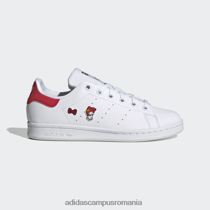adidas campus romania pantofi stan smith roșii de modă copii alb/negru/rosu J266N211420