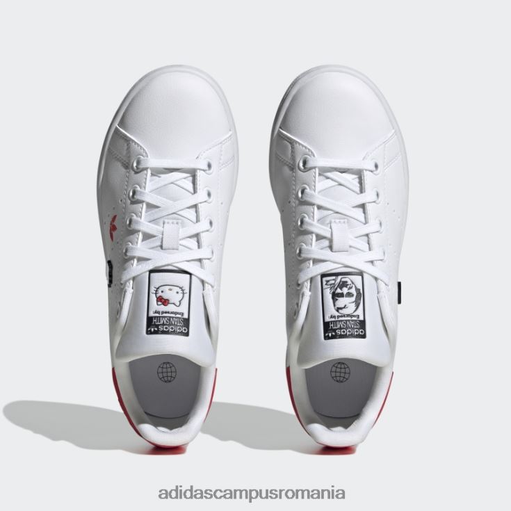 adidas campus romania pantofi stan smith roșii de modă copii alb/negru/rosu J266N211420
