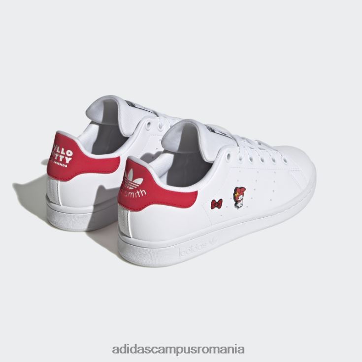 adidas campus romania pantofi stan smith roșii de modă copii alb/negru/rosu J266N211420