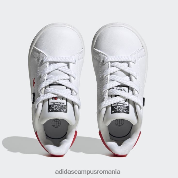 adidas campus romania pantofi stan smith roșii de modă copii alb/negru/rosu J266N217963