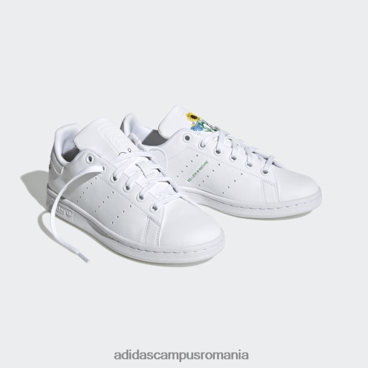 adidas campus romania pantofi stan smith violet hot shock copii alb/verde/mov de șoc J266N217964
