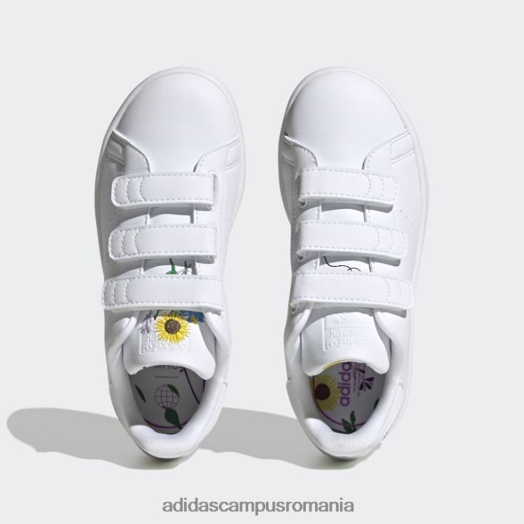 adidas campus romania pantofi stan smith violet șoc elegant copii alb/verde/mov de șoc J266N217935