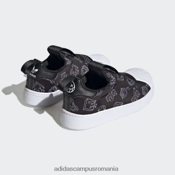 adidas campus romania pantofi superstar 360 alb elegant copii alb negru J266N211184