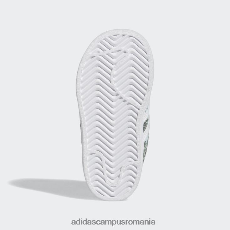 adidas campus romania pantofi superstar cu imprimeu bani jeremy scott albi copii alb/auriu metalic J266N211200