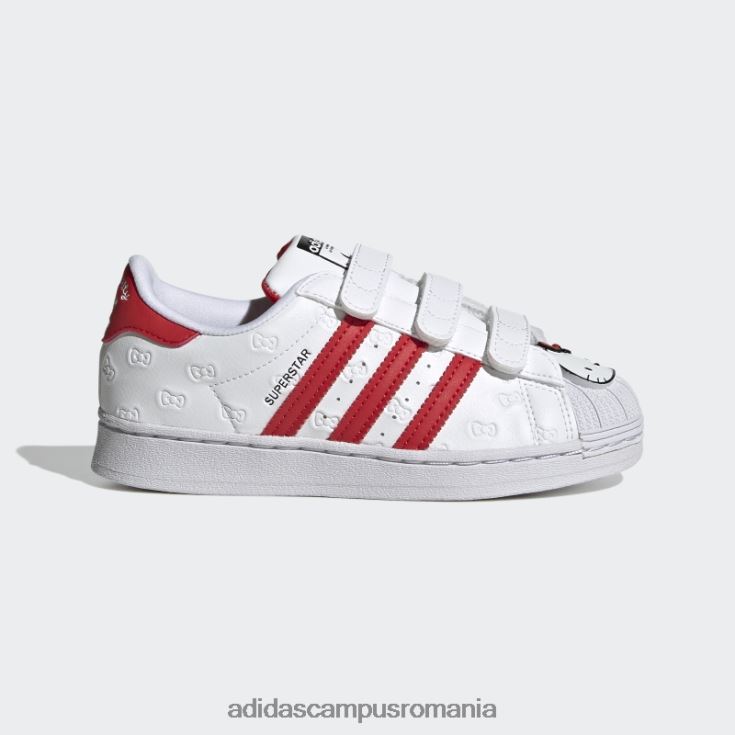 adidas campus romania pantofi superstar hello kitty albi copii alb/rosu/negru J266N211564
